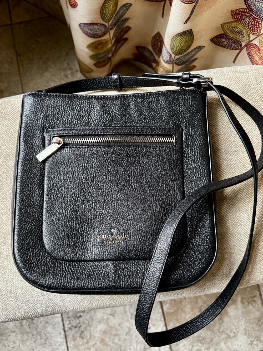 Kate Spade Black Pebbled Leather Crossbody